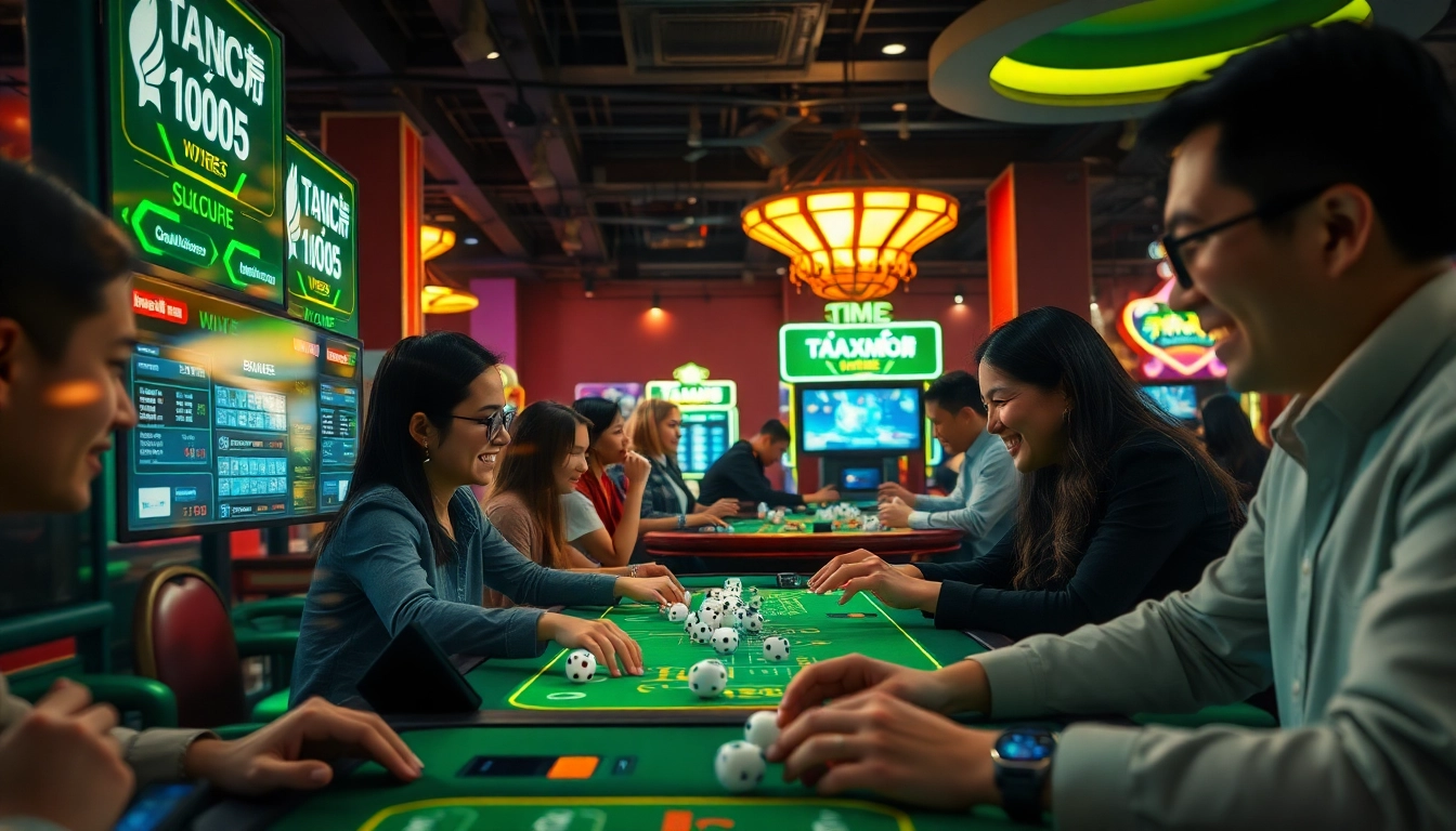 Engaged players enjoying the excitement of Tài Xỉu MD5 at https://taixiumd5.world, showcasing interactive gaming elements.