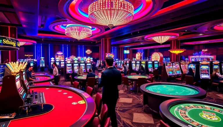 Hitclub gaming scene showcasing vibrant casino tables and engaged players.