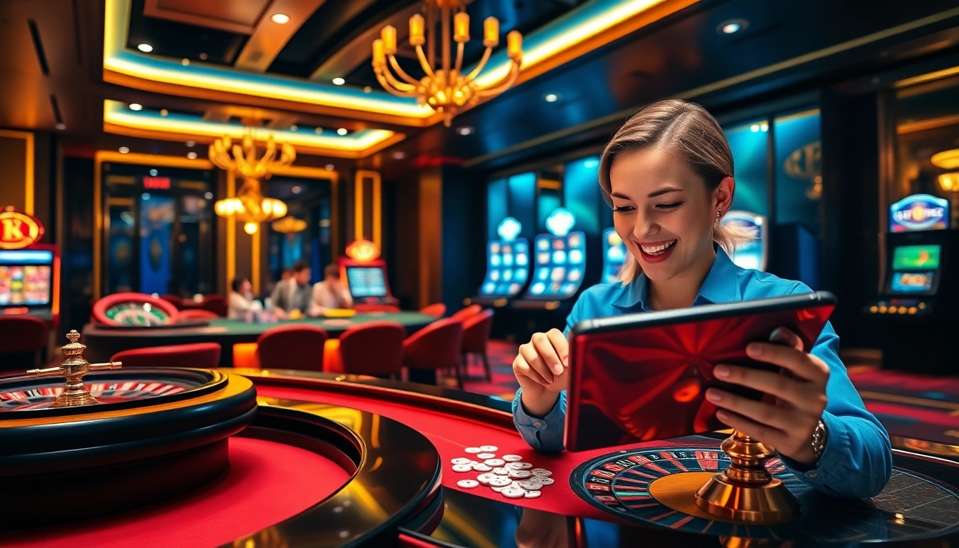 Players enjoying a thrilling casino experience at bl555 with engaging games and vibrant atmosphere.