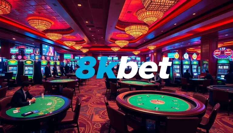 Experience the excitement of 8kbet with luxurious casino gaming visuals and vibrant action.