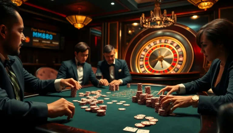 Exciting poker tournament at https://mm88.press/ featuring high-stakes chips and elegant players.