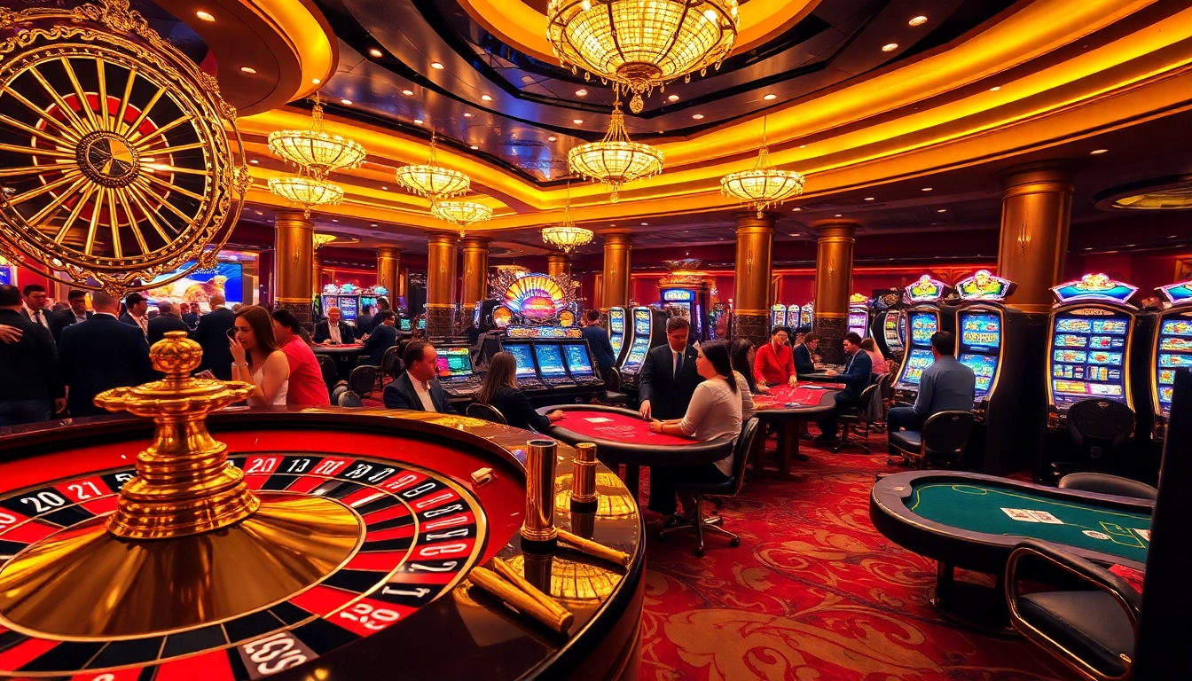 Players enjoying an exhilarating game night at OPEN88 casino, surrounded by rich colors and vibrant atmosphere.