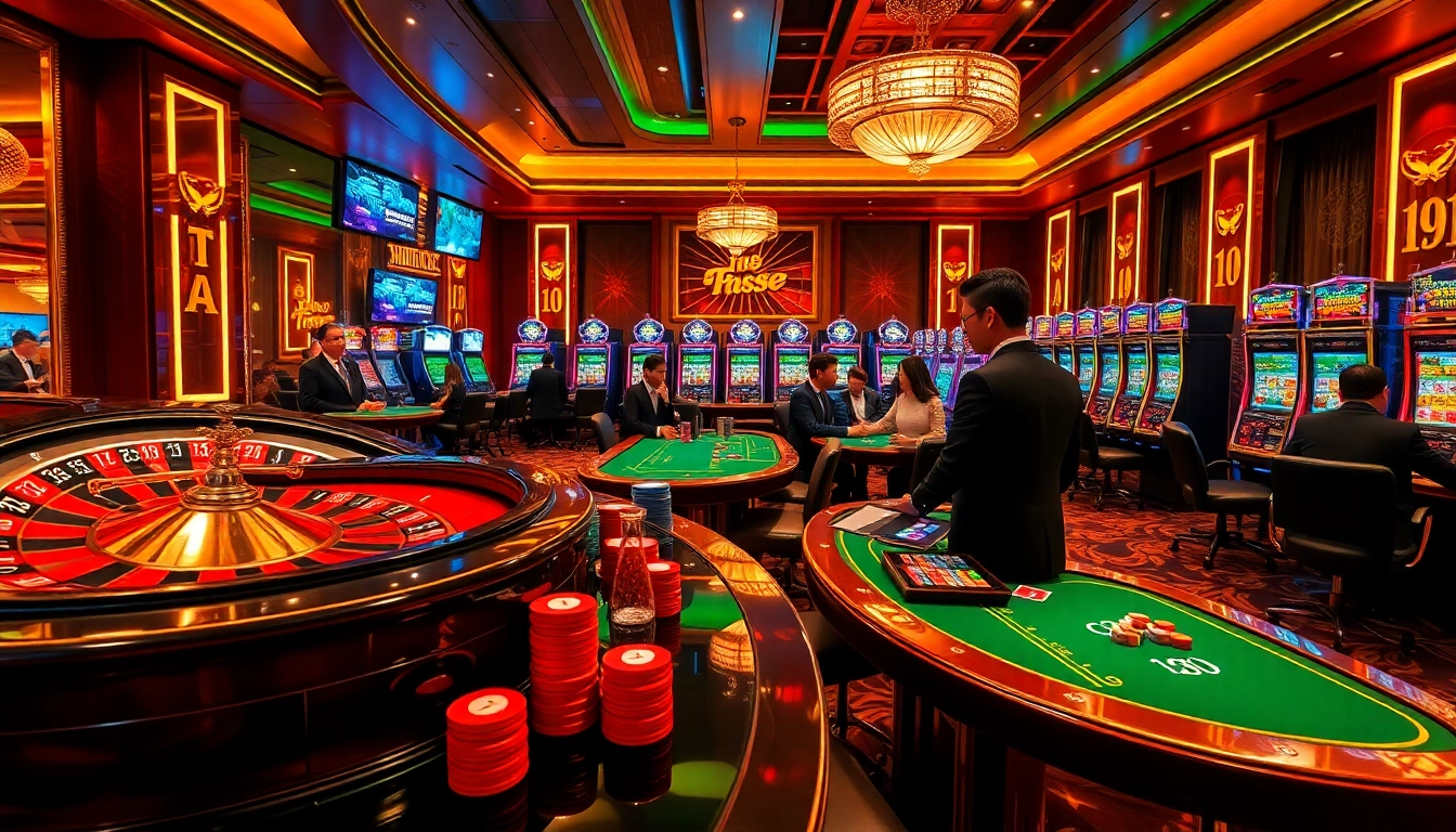 Exciting casino action at http://8kbetsg.com with roulette wheels and players in vibrant settings.