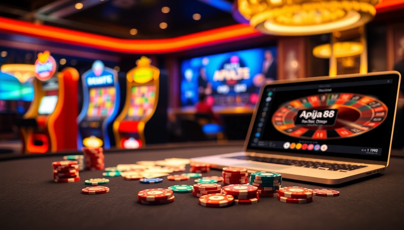 Experience thrilling gameplay at apiraja88 with lively poker action and vibrant casino visuals.