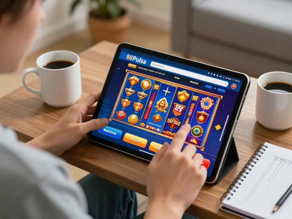 Rasakan gameplay yang mendebarkan di 88Pulsa sambil menikmati pilihan slot yang menarik dalam suasana rumah yang nyaman.