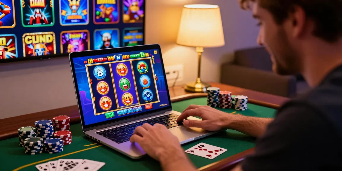 Engaged player enjoying bonus buy slots in a dynamic home gaming setup.