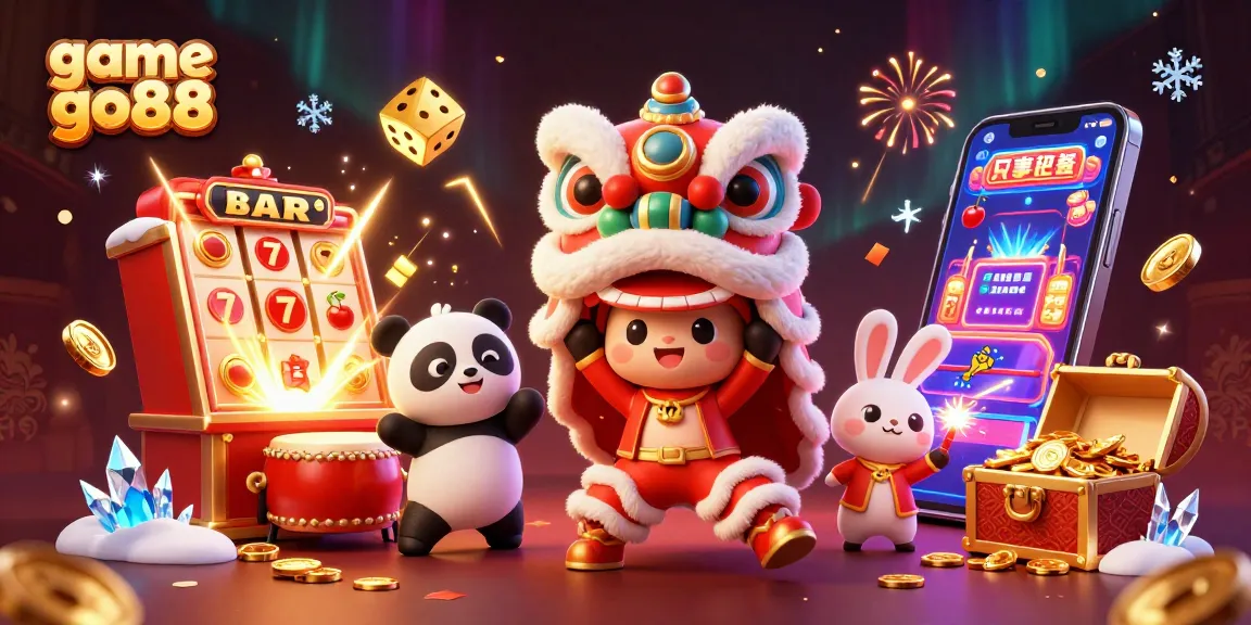 Experience game go88 with vibrant 3D imagery of a lively casino scene showcasing excitement and fortune.
