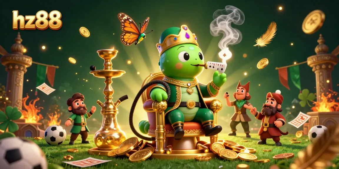 Experience the excitement of betting with hz88 in this vibrant casino-themed illustration.
