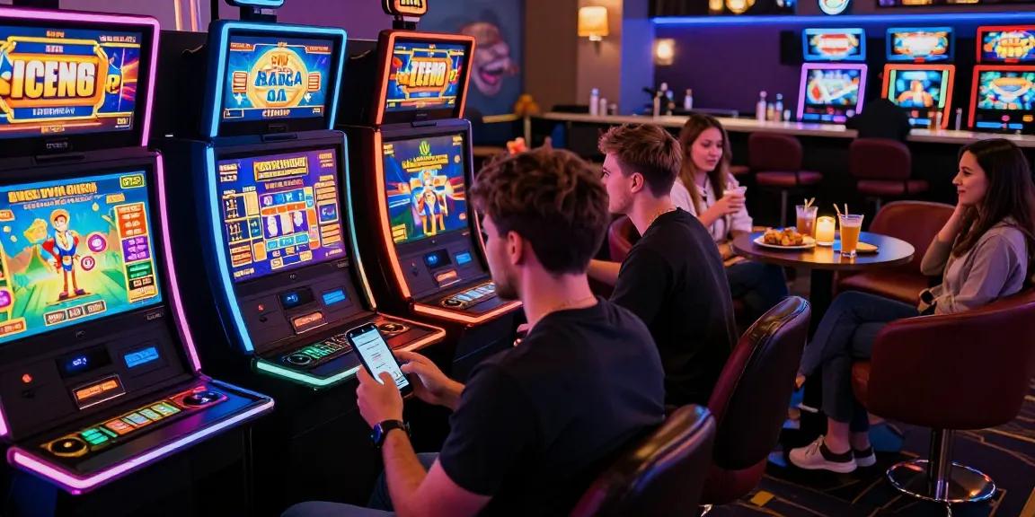 Exciting gaming atmosphere showcasing new online casinos UK with players engaged in vibrant live dealer games and high-tech slot machines.